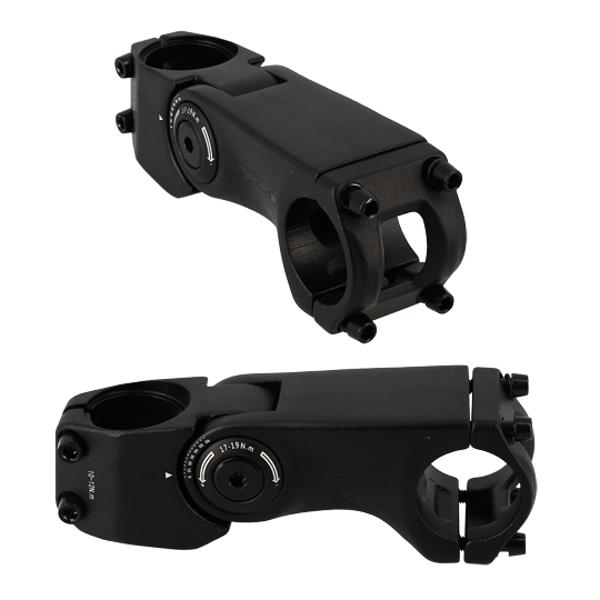 HANDLEBAR STEM ADJUSTABLE AHEAD SET 1''1/8 L: 100 ERGOTEC SEPIA XL BLACK ALU 0/+60° (31.8 HB)