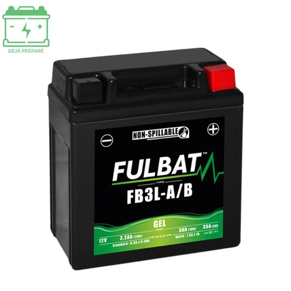 BATTERIE FB3L-A / B FULBAT 12V3AH LG98 L56 H110 (GEL - SANS ENTRETIEN) - ACTIVEE USINE