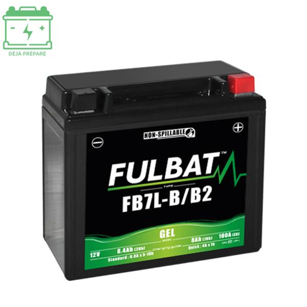 BATTERIE FB7L-B / B2 FULBAT 12V8AH LG136 L76 H130 (GEL - SANS ENTRETIEN) - ACTIVEE USINE