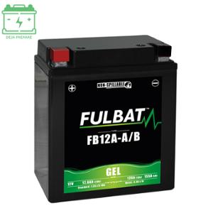 BATTERIE FB12A-A / B FULBAT 12V12AH LG134 L80 H161 (GEL - SANS ENTRETIEN) - ACTIVEE USINE