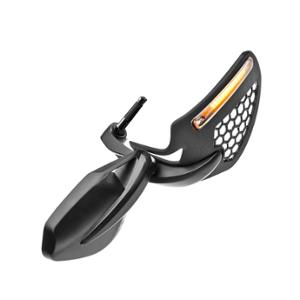 UNIVERSAL WING MIRROR FAR VIPER WITH HAND PROTECTION + LED BLACK (RIGHT)  (X1)