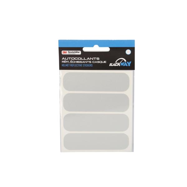 AUTOCOLLANT CASQUE BLACKWAY REFLECHISSANT BLANC (SACHET DE 4)