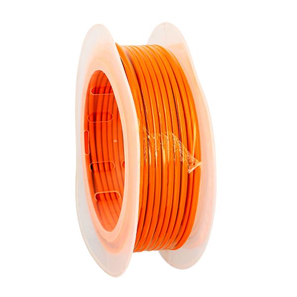 GAINE DIAMETRE EXT. 5MM DIAMETRE INT. 2.6MM - ORANGE FLUO TEFLON (ROULEAU DE 20 METRES)