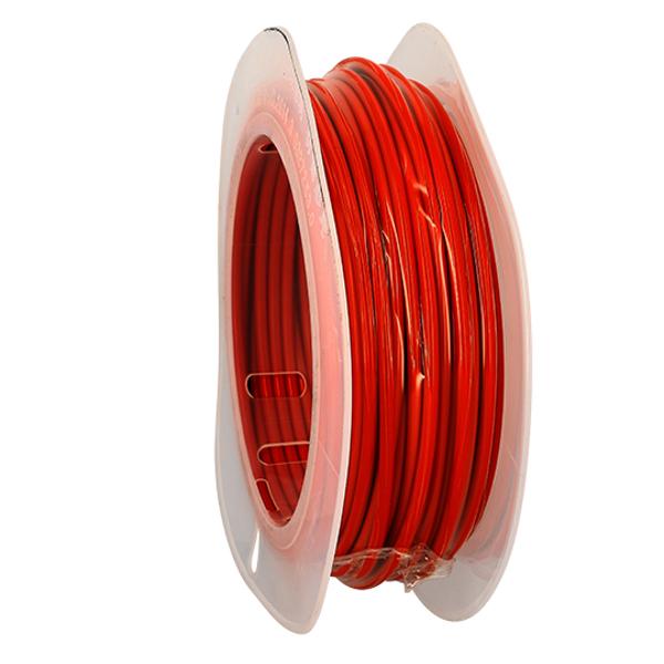 GAINE DIAMETRE EXT. 7MM DIAMETRE INT. 4MM - ROUGE TEFLON (ROULEAU DE 20 METRES)