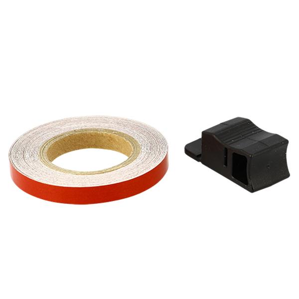 AUTOCOLLANT LISERET BLACKWAY ROUGE 7MM (6M) POUR JANTE / CARROSSERIE + OUTIL APPLICATEUR