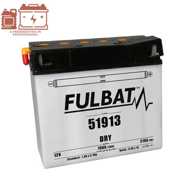 BATTERIE 51913 FULBAT 12V19AH LG186 L82 H171 (LIVRE AVEC ACIDE)