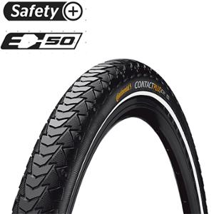 TYRE -HYBRID/URBAN-  700X40C - 28X1.50 TR CONTINENTAL CONTACT PLUS TT BLACK (40-622) E-BIKE 50km/h