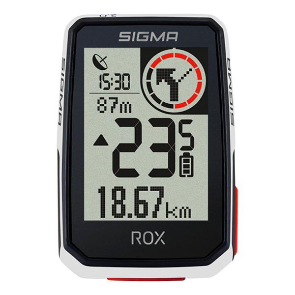 COMPTEUR VELO SANS FIL / GPS SIGMA ROX  2.0 14 FCTS BLANC SET TOP MOUNT  (SUPPORT DEPORTE CO