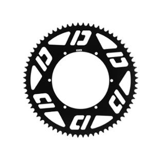 CHAIN RING -MOPED- DOPPLER OPEN ALU CNC BLACK 68 TEETH FOR CARRIER PLATE DOPPLER ET F.E.