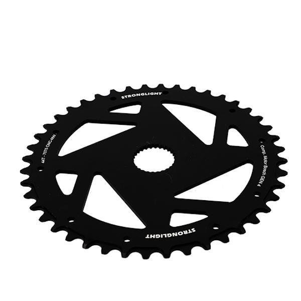 PLATO E BIKE/VAE MONO MONTAJE DIRECTO 44DTS ALUMINIO 7075 NEGRO STRONG COMP. BOSCH GEN4 NW