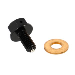 SUMP PLUG MAGNETIC BLACKWAY M8X1.5 -16MM - BLACK WITH COPPER SEAL