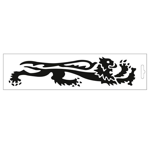 BRAND STICKER MALOSSI LION BLACK (23cm)