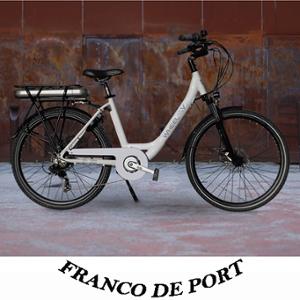 VELO ELECTRIQUE 26" WHEELYOO WY 122   MOTEUR  ROUE ARRIERE  BLANC