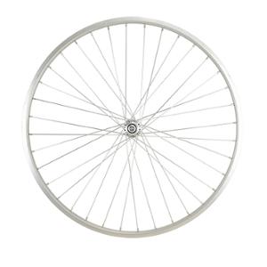 ROUE VELO URBAIN 650 X 30A AV ECROU AXE PLEIN JANTE ALU ARGENT 36T