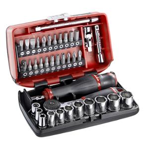 COFFRET CLIQUET 1 / 4'' - DOUILLES - EMBOUTS 6 PANS FACOM NANO - PRIX NET