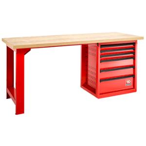 ETABLI ATELIER PLATEAU BOIS FACOM 6TIROIRS (LONGUEUR 2 METRES)