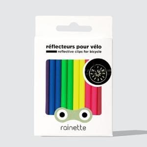 REFLECTEUR POUR RAYON DE VELO 80 MM RAINETTE FLUO (12 PIECES)