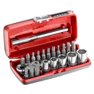 COFFRET CLIQUET 1 / 4'' COMPACT FLEX - DOUILLES - EMBOUTS FACOM - PRIX NET