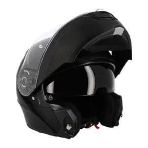 CASQUE MODULABLE DOUBLE ECRAN TRENDY T-706 NOIR MAT T53-54 XS