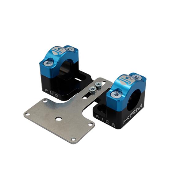 HANDLEBAR BRACKET/RIGIDIFIERS MOTO 50cc/MOTO KRM PRO RIDE ALU FOR HANDLEBAR 28.6MM - BLACK/BLUE