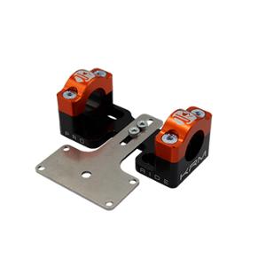 HANDLEBAR BRACKET/RIGIDIFIERS MOTO 50cc/MOTO KRM PRO RIDE ALU FOR HANDLEBAR 28.6MM -BLACK/ORANGE