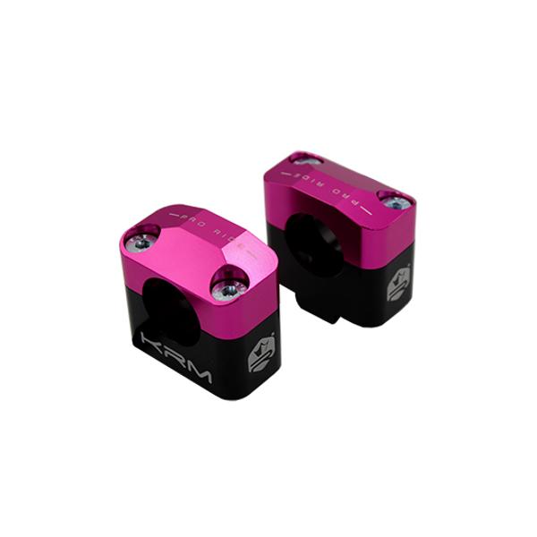 HANDLEBAR BRACKET MOTO 50cc/MOTO KRM PRO RIDE ALU FOR HANDLEBAR 28.6MM BLACK/PINK(X2)