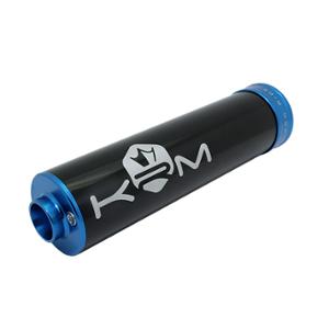EXHAUST PIPE SILENCER/CARTRIDGE -GEARED MOPED- KRM* ALU - BLUE