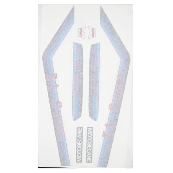 AUTOCOLLANT CYCLO MARQUE MBK BLEU / ROUGE ADAPT. MBK 51 / MOTOBECANE (PLANCHE DE 8 PCS)