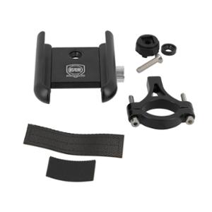 SUPPORT SMARTPHONE UNIVERSEL FAR ALU CNC NOIR FIXATION GUIDON (X1)