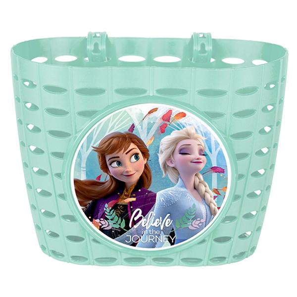 BASKET -FRONT- KIDS PLASTIC DISNEY FROZEN II BLUE STRAP ATTACHMENT