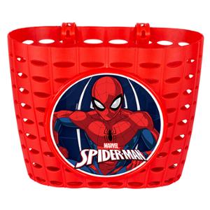 BASKET -FRONT- KIDS PLASTIC DISNEY SPIDER MAN RED STRAP ATTACHMENT