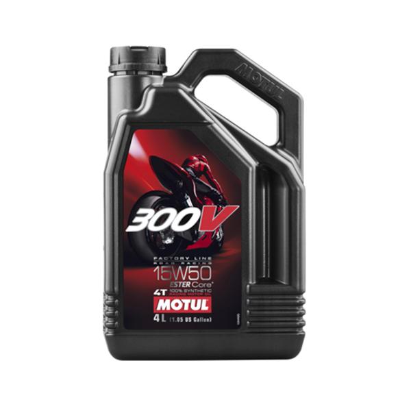 HUILE MOTEUR 4T MOTUL 300V FACTORY LINE ROAD RACING 15W50 (4L)