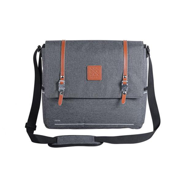BAG -BICYCLE-  LUGGAGE RACK ZEFAL URBAN MESSANGER GREY - 11 LITRES - 350X300X130MM