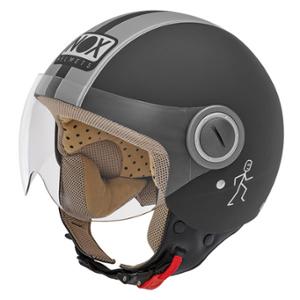 CASQUE JET NOX N210 NOIR MAT / GRIS T53-54 X