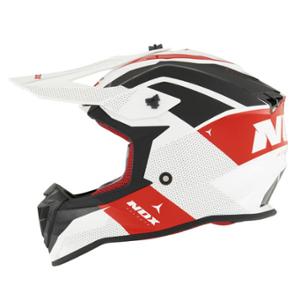 CASQUE CROSS NOX N633 ADN BLANC / NOIR / ROUGE T61-62 XL