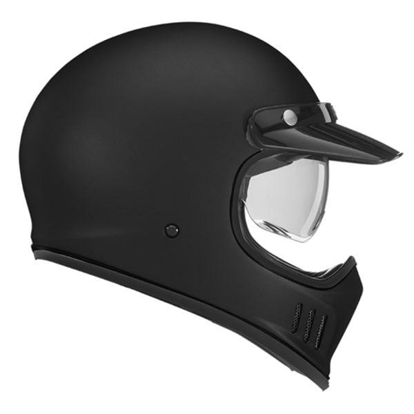 CASQUE INTEGRAL VINTAGE ECRAN SOLAIRE NOX PREMIUM SEVENTY NOIR MAT T53-54 XS