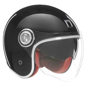 CASQUE JET NOX PREMIUM HERITAGE NOIR MAT T53-54 XS