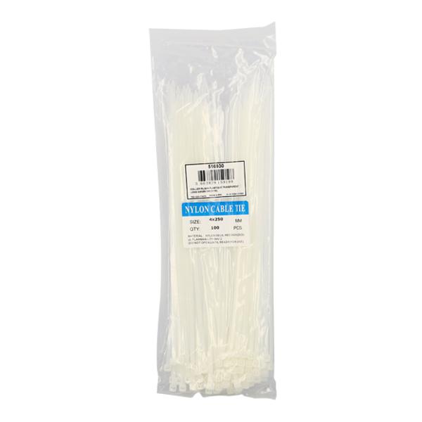 COLLAR RILSAN PLASTIQUE TRANSPARENT LONG 3,6X250 MM (X100)