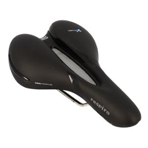 SADDLE LEISURE SELLE ROYAL RESPIRO MODERATE UNISEX BLACK WITH CENTRAL OPENING