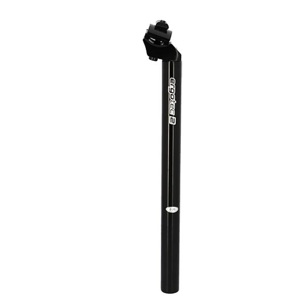 SADDLE STEM D26.0 ALU L350 ROAD/MTB ERGOTEC BLACK