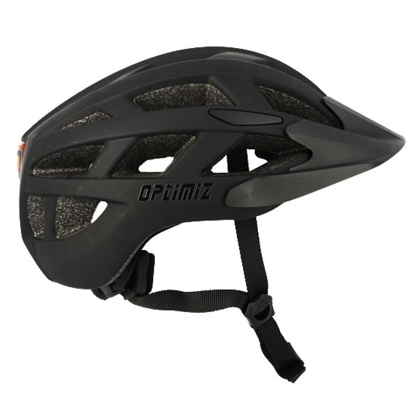 CASQUE VTT OPTIMIZ O332 NOIR MAT IN-MOLD AVEC REGLAGE OCCIPITAL ET ECLAIRAGE T.S (51 / 54)