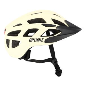 HELMET -MTB- OPTIMIZ O332 CREAM MATTE IN-MOLD WITH OCCIPITAL ADJUSTMENT & LIGHTS S: M (54/58)