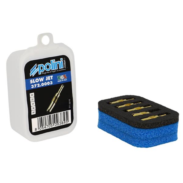GICLEUR RALENTI POLINI 30 A 40  (COFFRET DE 5)  POUR CARBU KEIHIN / POLINI / OKO / PWK