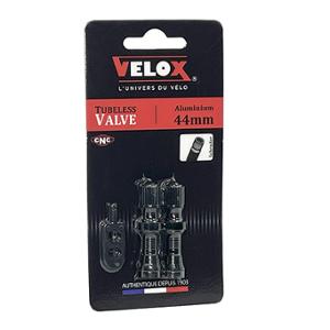 VALVE TUBELESS SCHRADER VELOX ALU NOIR 44MM (X2)