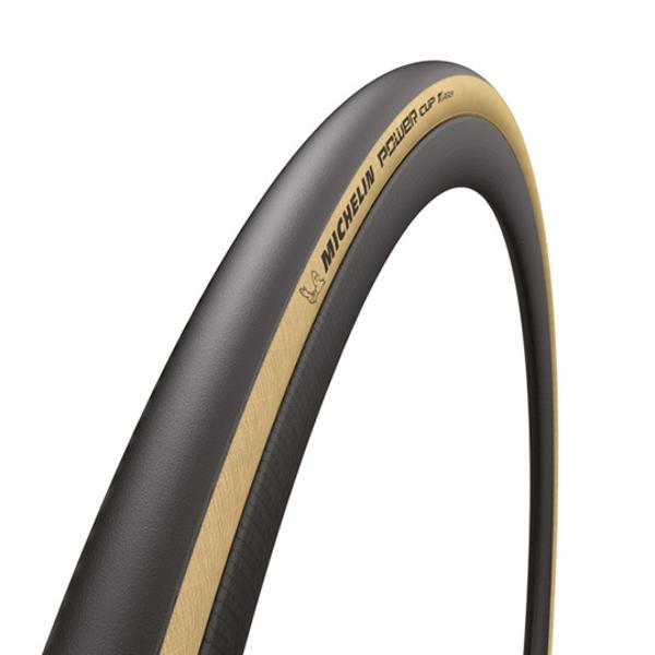 PNEU ROUTE 700X25C TS MICHELIN POWER CUP TT NOIR / BEIGE (25-622)