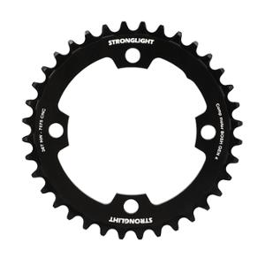 CHAINRING E BIKE MONO DIAM 104 EXTER 36 TEETH ALU 7075 BLACK 4 SPOKES STRONG COMP. BOSCH GEN4