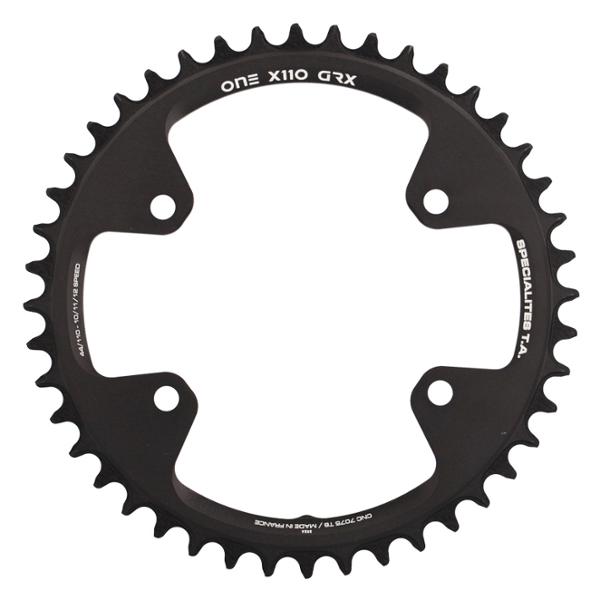 PLATEAU GRAVEL MONO DIAM 110 44DTS NOIR ONE X110 GRX600 / 810 (COMP.SHIM. 4 BRAN.) TA 10 / 11 / 