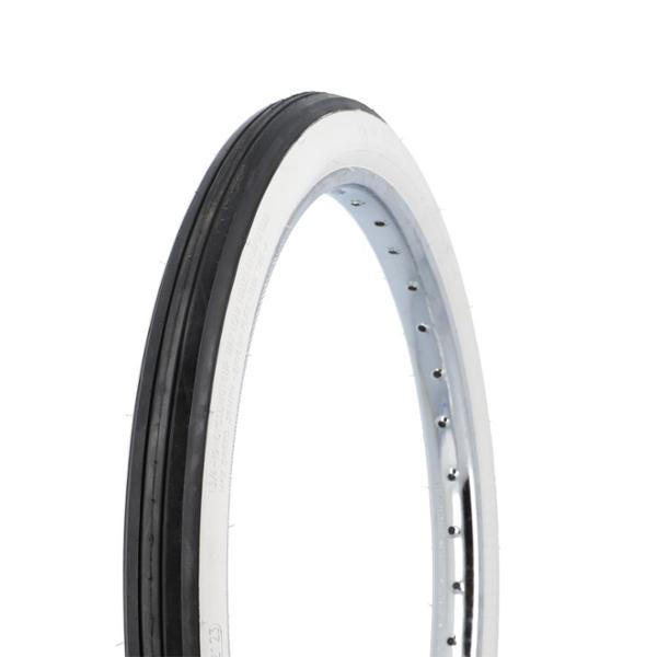 PNEU CYCLO 19" 1 3 / 4 X 19 TEKNIX   NERVURE REINF 21B TT ( SOLEX ) - FLANC BLANC