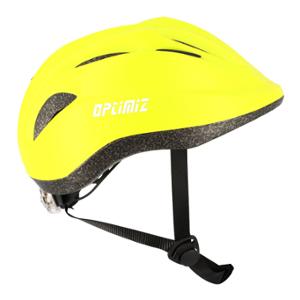 CASQUE ENFANT OPTIMIZ O102 JAUNE MAT AVEC REGLAGE OCCIPITAL LED (T. 52 / 56)