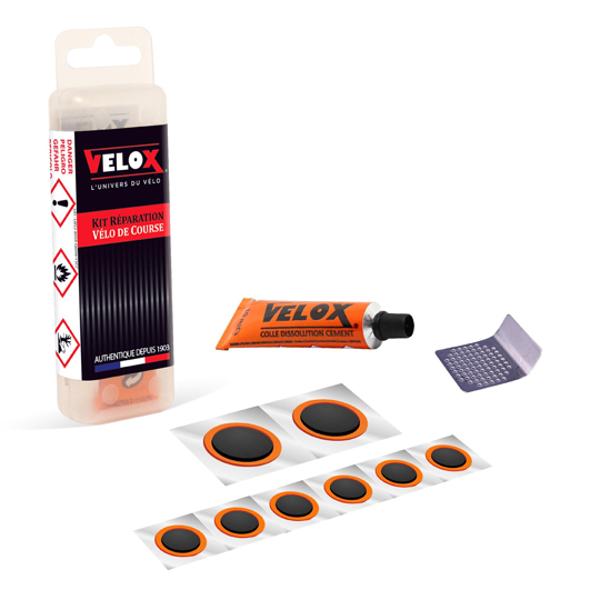 NECESSAIRE REPARATION VELOX ROUTE 8 PIECES + DISSOLUTION 5ML + 1 RAPE